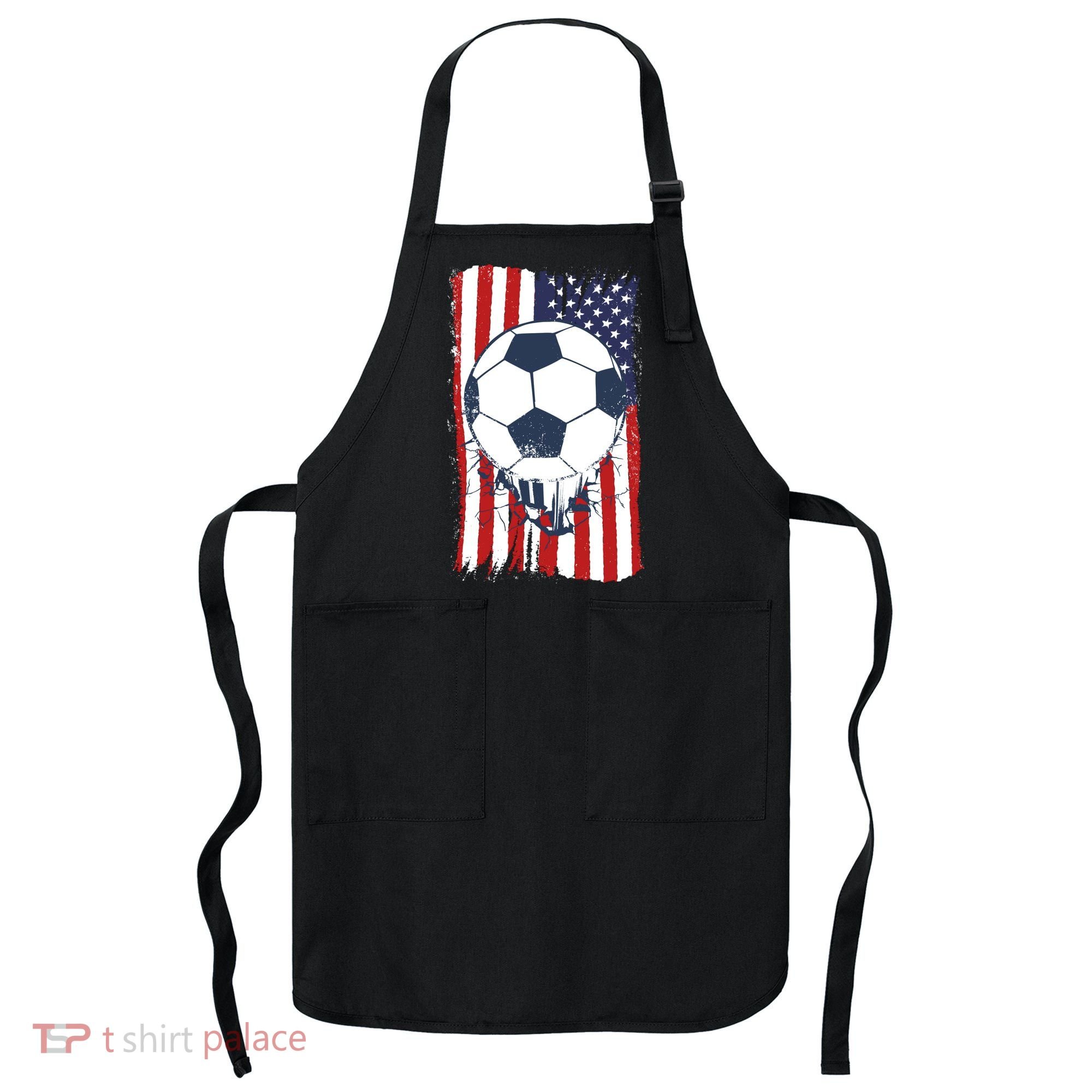 USA Flag Soccer Lover Apron