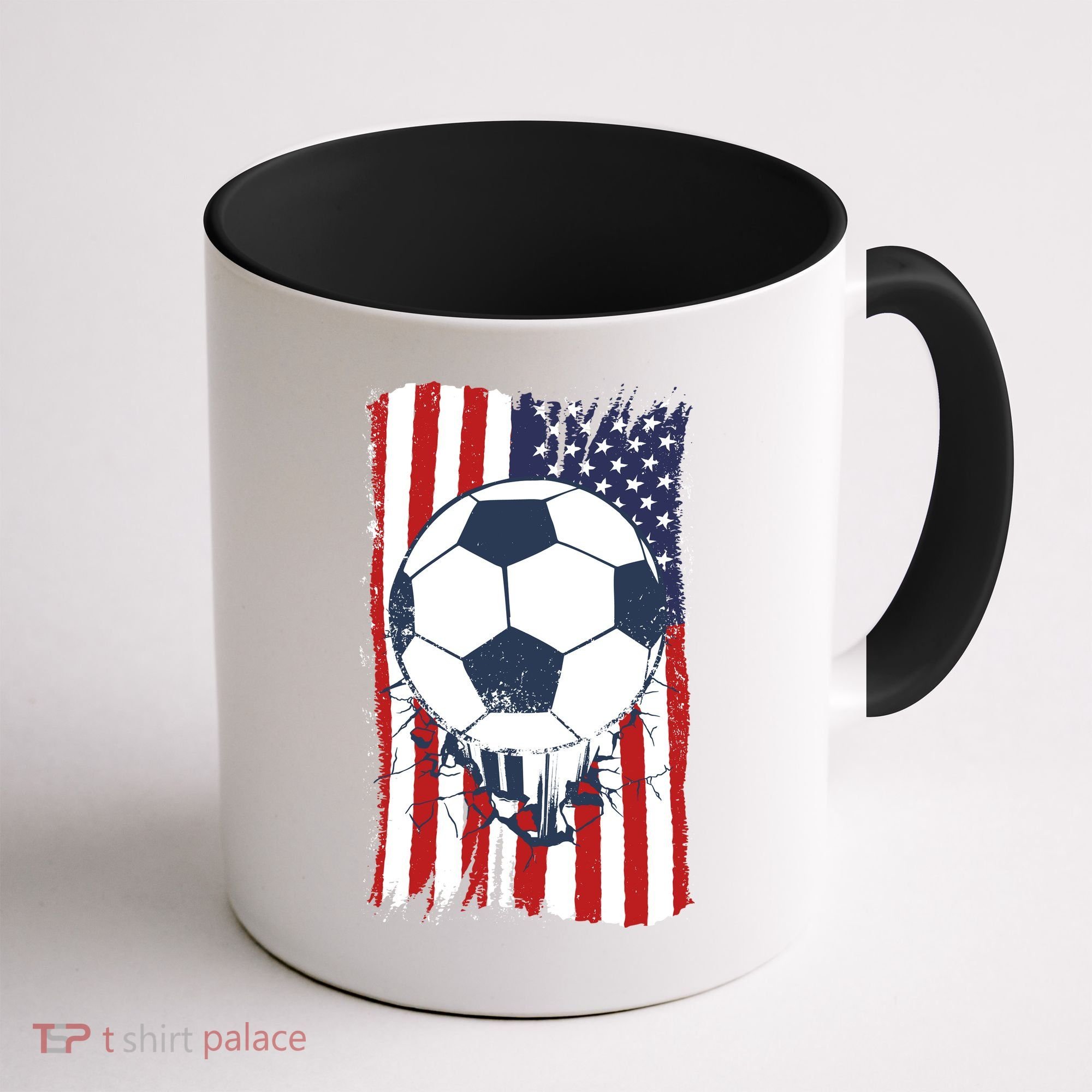 USA Flag Soccer Lover Coffee Mug
