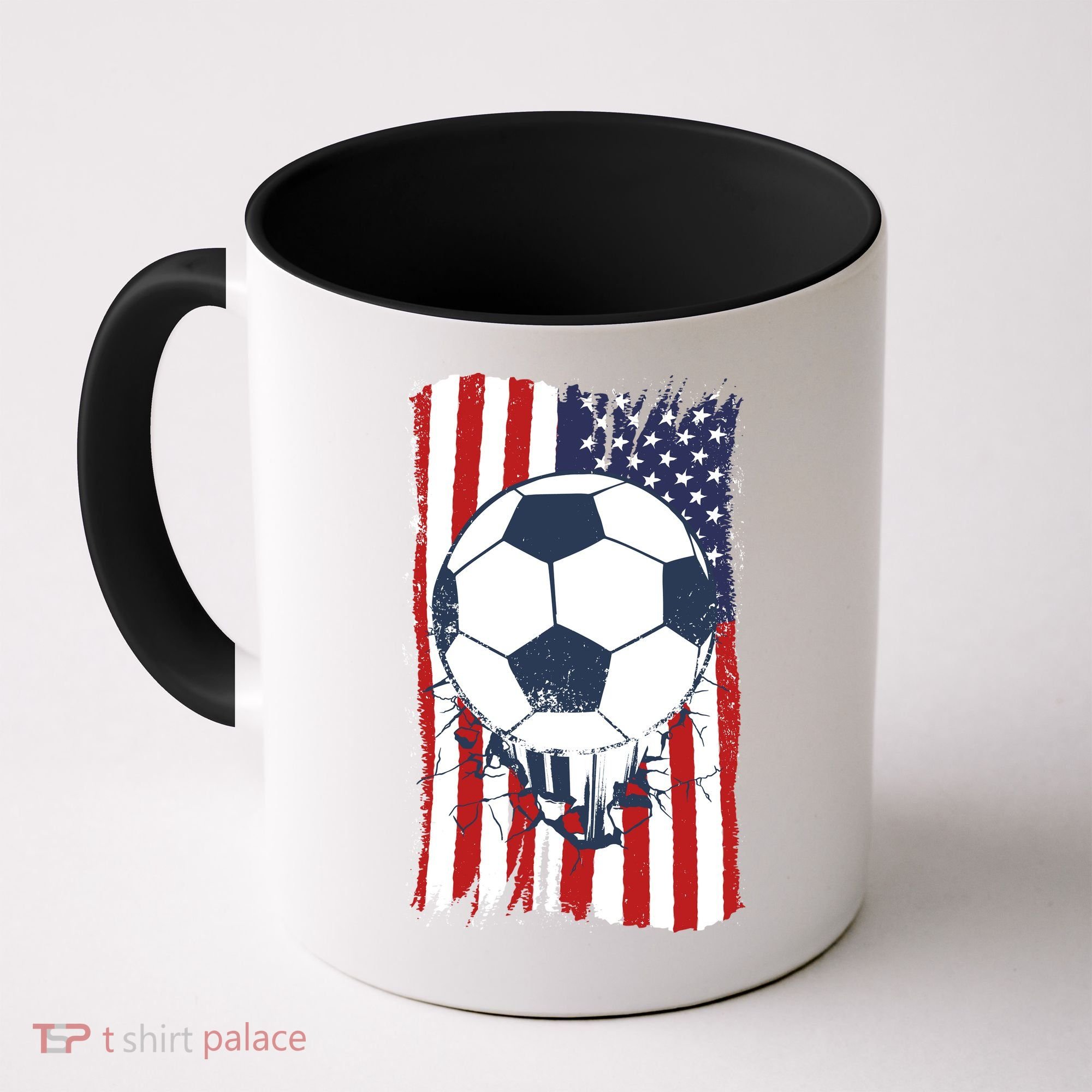 USA Flag Soccer Lover Coffee Mug