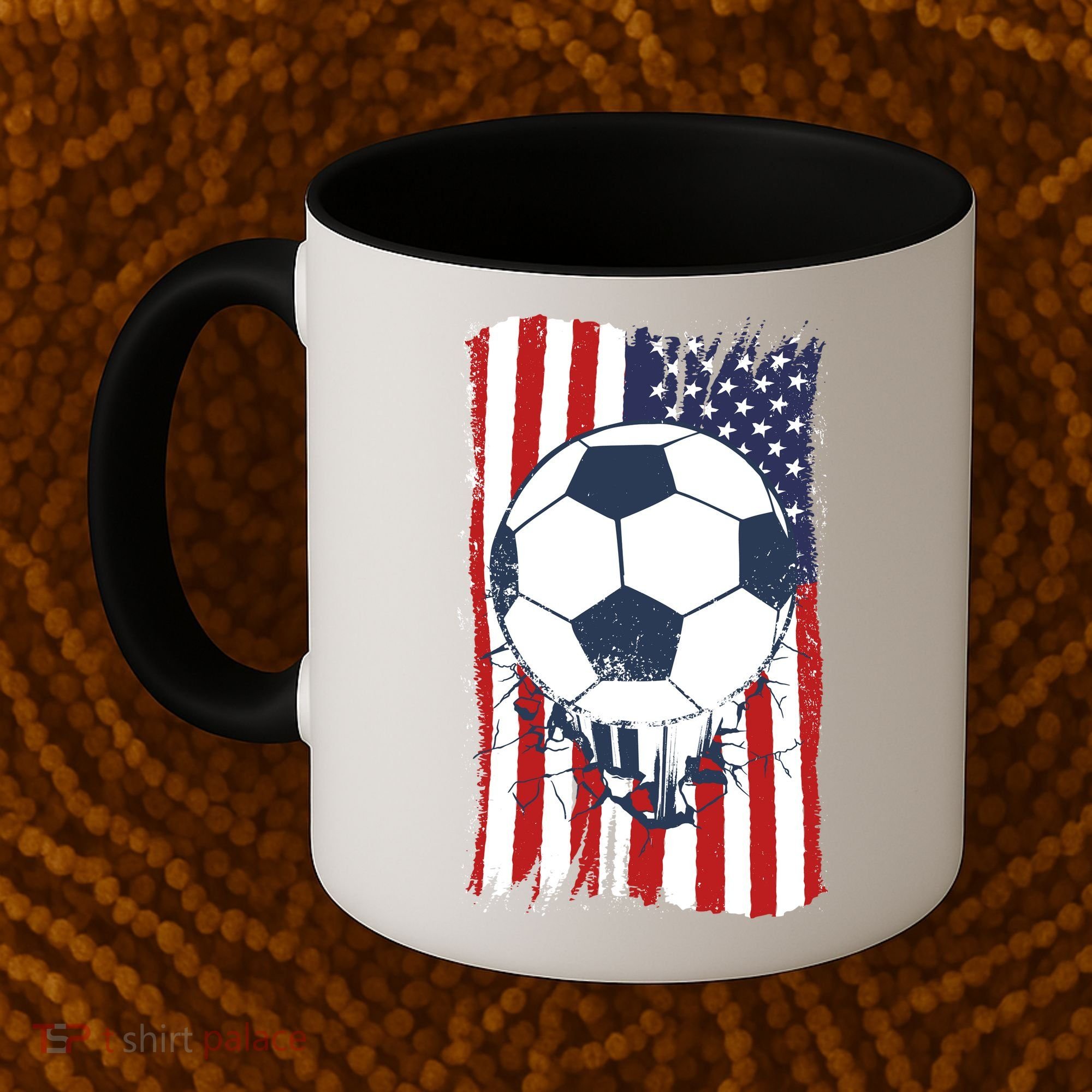 USA Flag Soccer Lover Coffee Mug