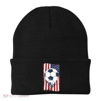 USA Flag Soccer Lover Beanie