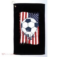 USA Flag Soccer Lover Golf Towel thumb 0