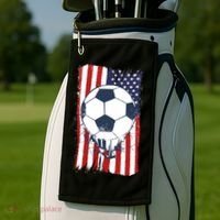 USA Flag Soccer Lover Golf Towel thumb 2