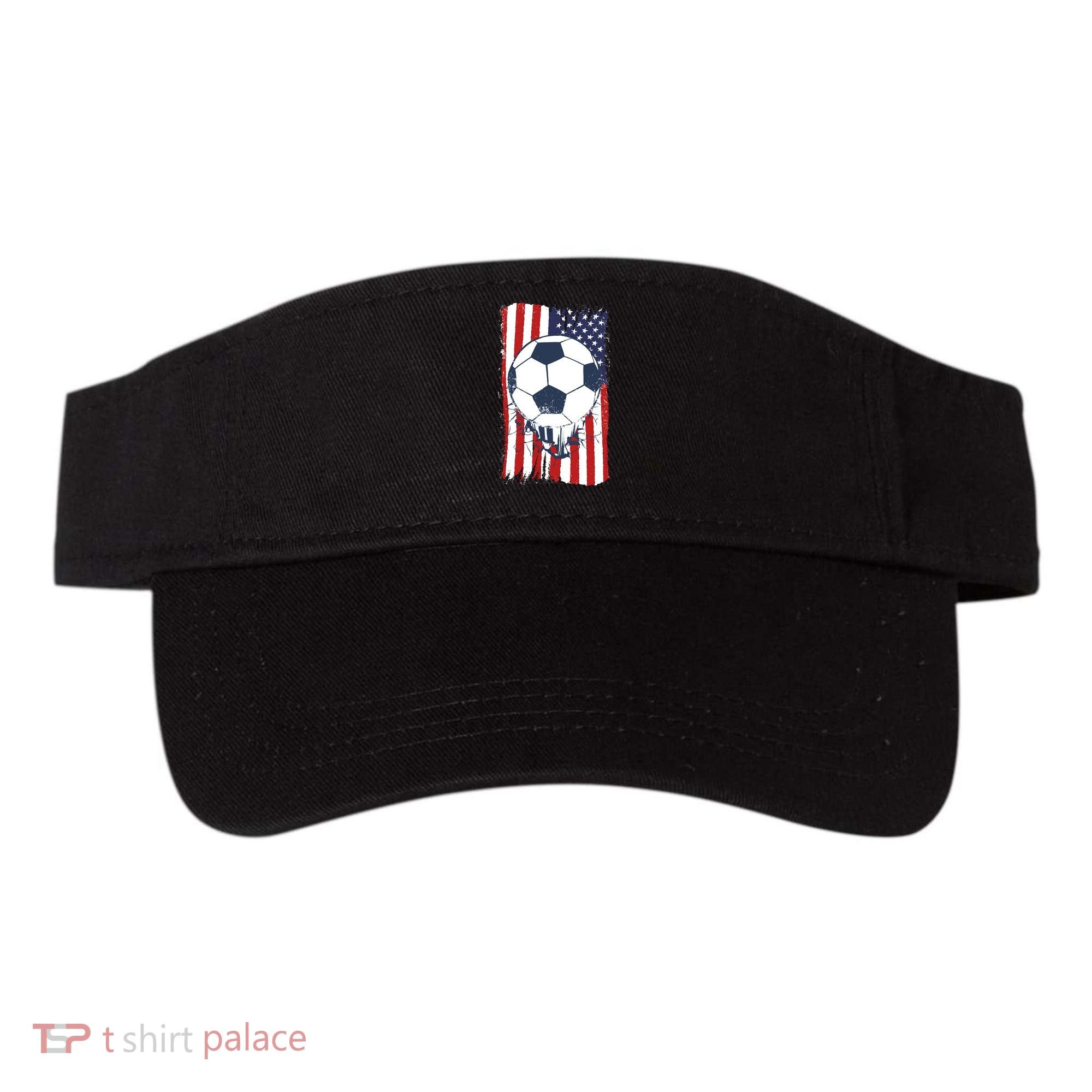 USA Flag Soccer Lover Visor