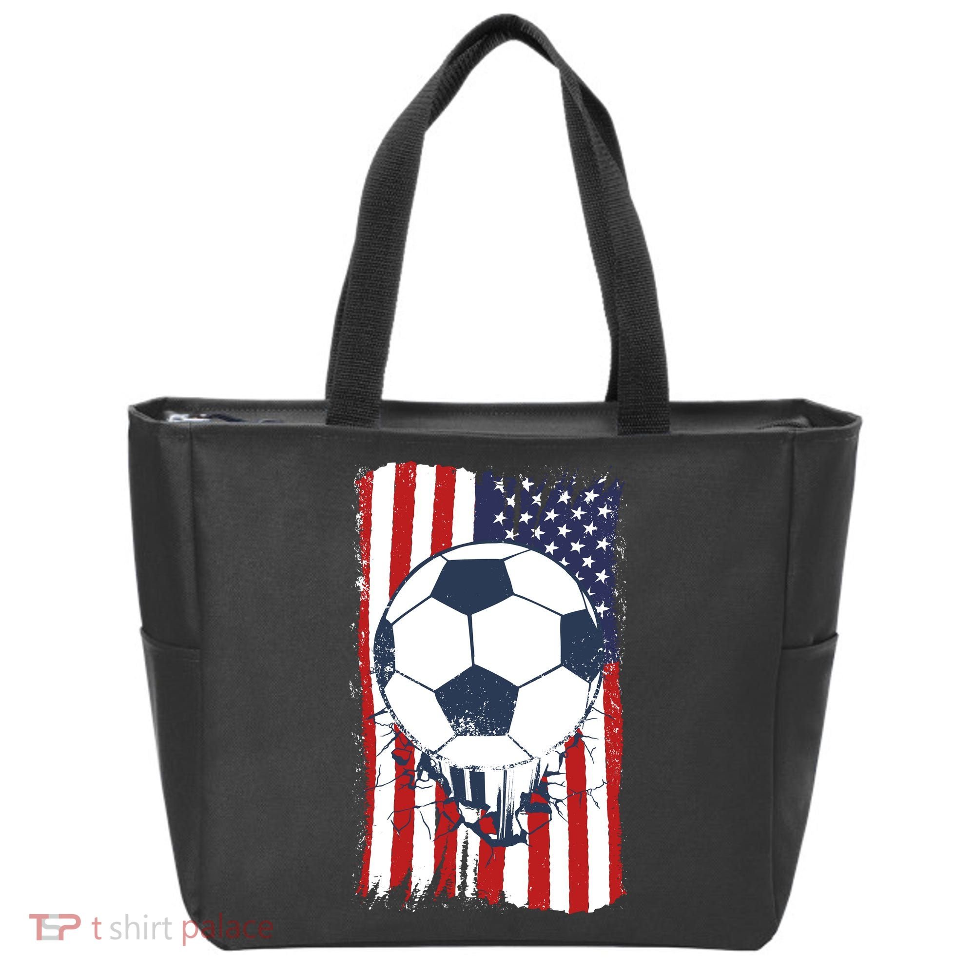 USA Flag Soccer Lover Tote Bag