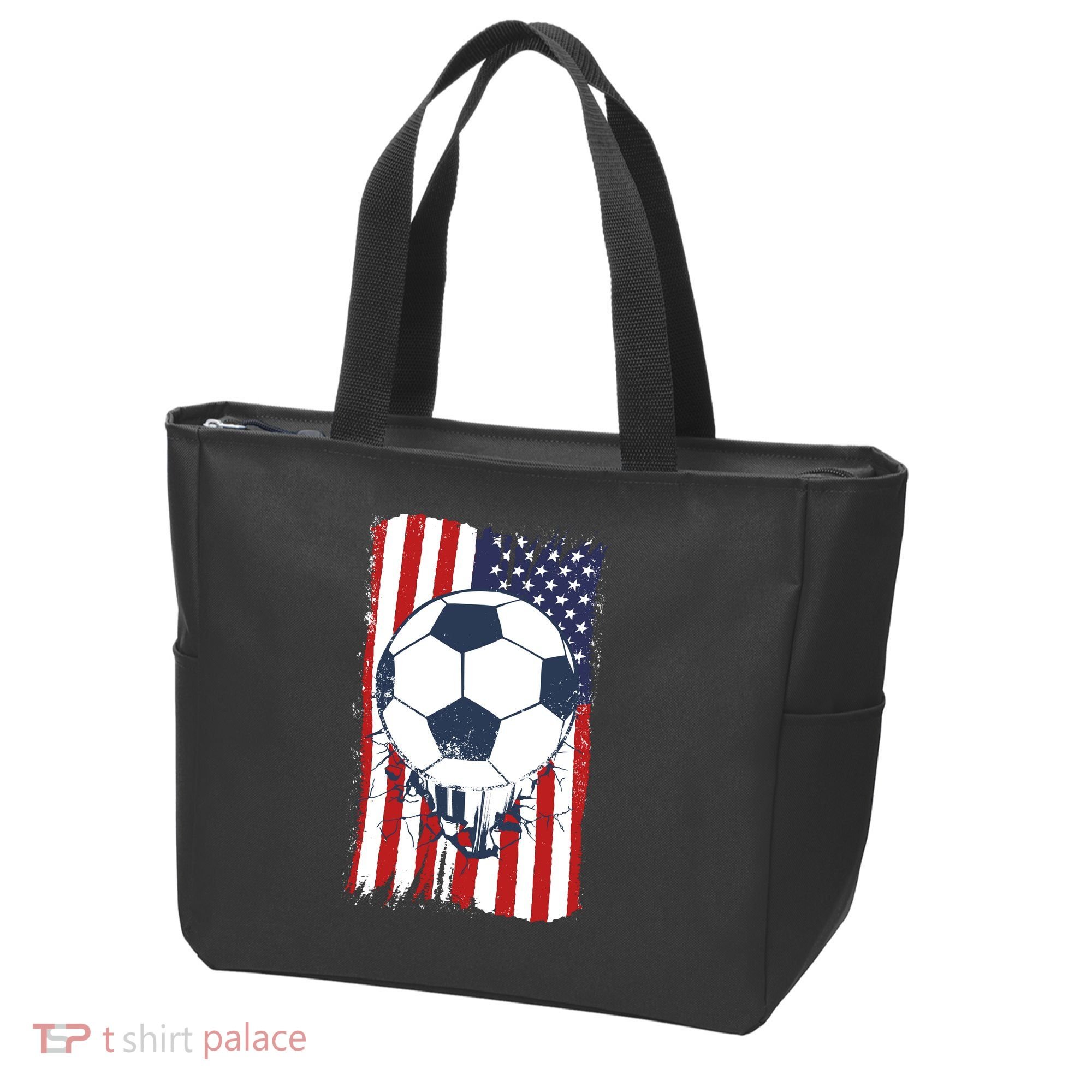 USA Flag Soccer Lover Tote Bag