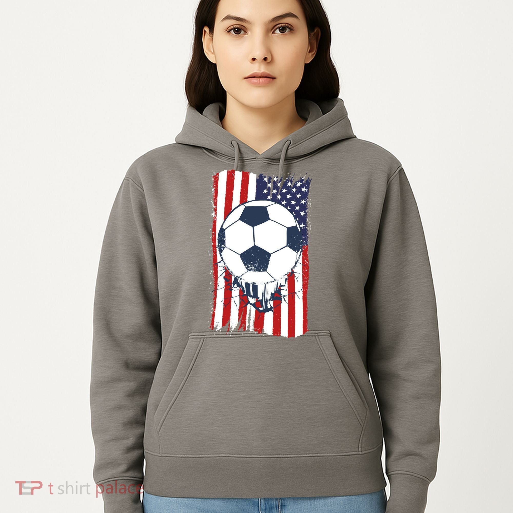 USA Flag Soccer Lover Hoodie