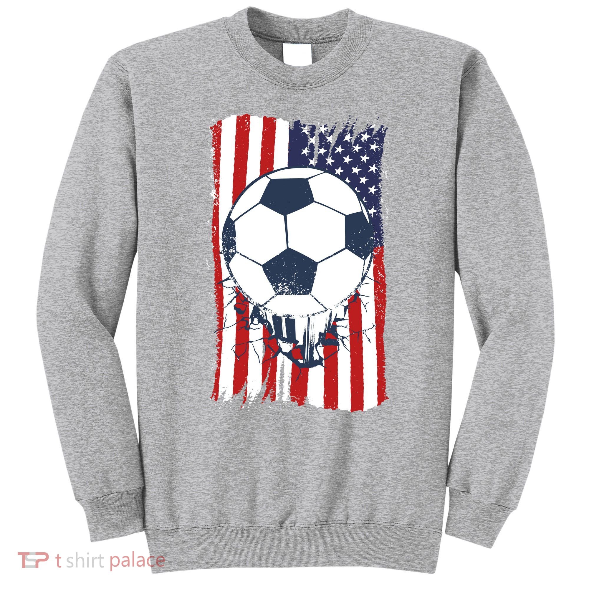 USA Flag Soccer Lover Sweatshirt