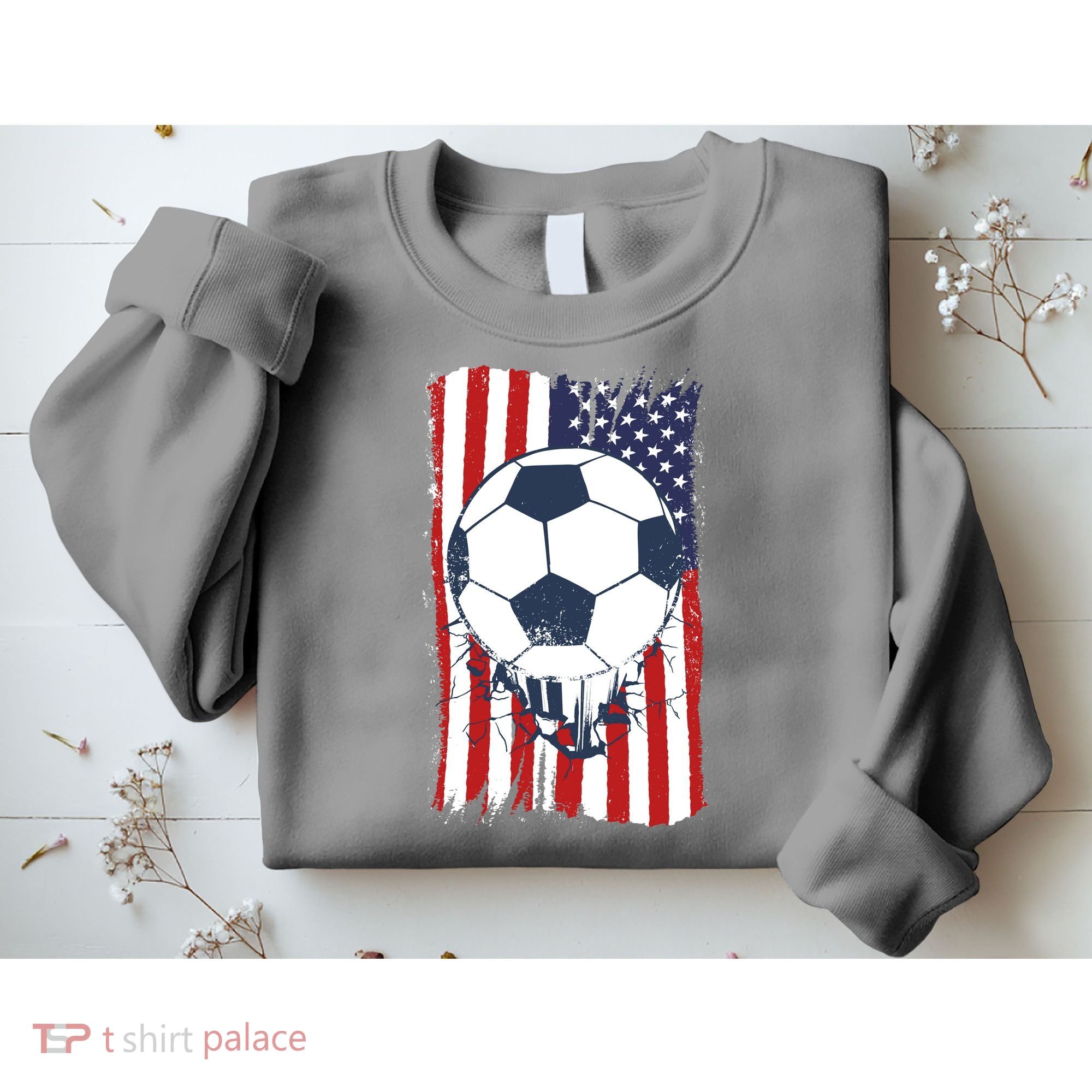 USA Flag Soccer Lover Sweatshirt