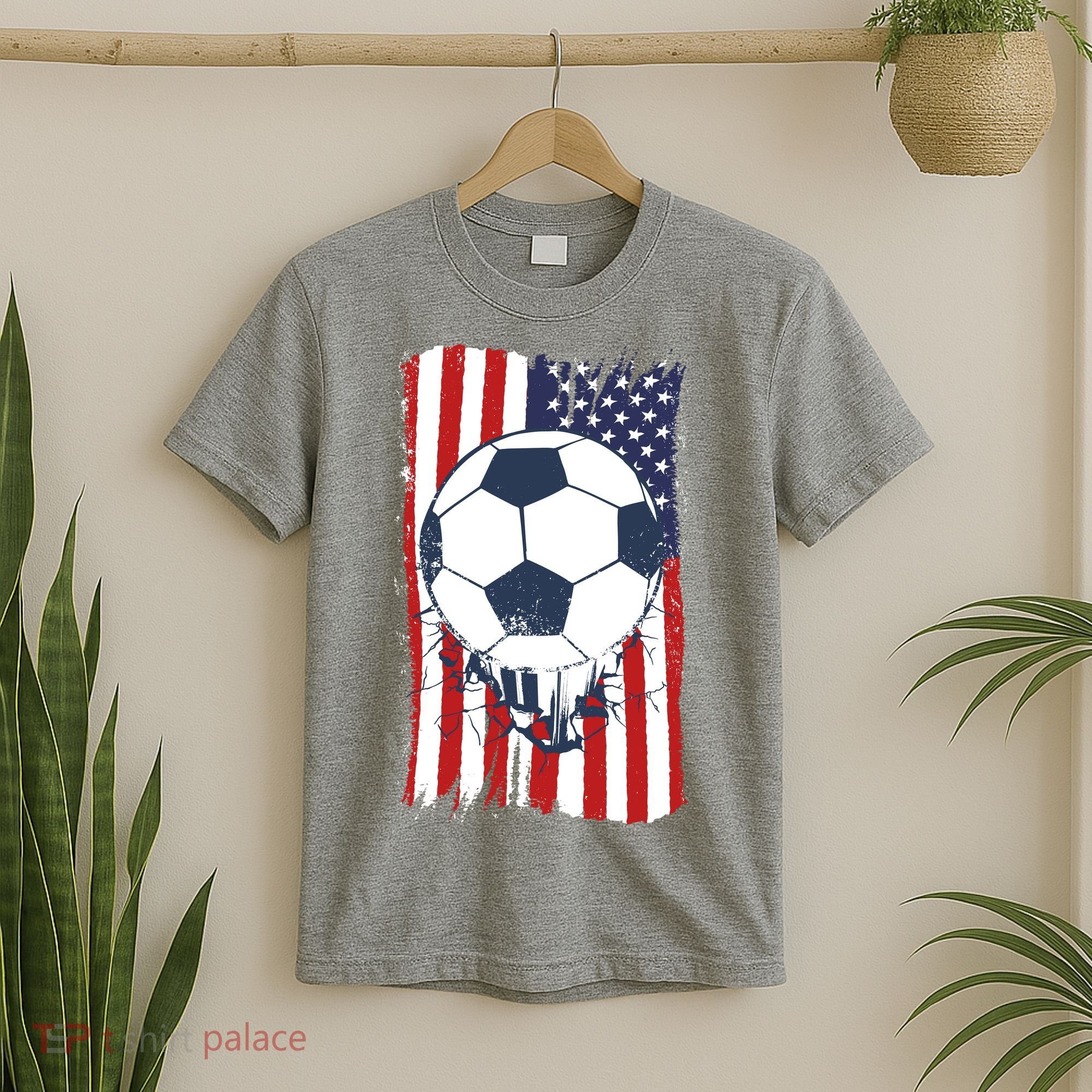 USA Flag Soccer Lover T-Shirt