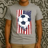 USA Flag Soccer Lover T-Shirt thumb 3