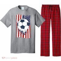 USA Flag Soccer Lover Pajama Set thumb 0