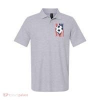 USA Flag Soccer Lover Polo thumb 0