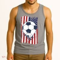 USA Flag Soccer Lover Tank Top thumb 3