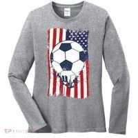 USA Flag Soccer Lover Women's Long Sleeve Shirt thumb 0
