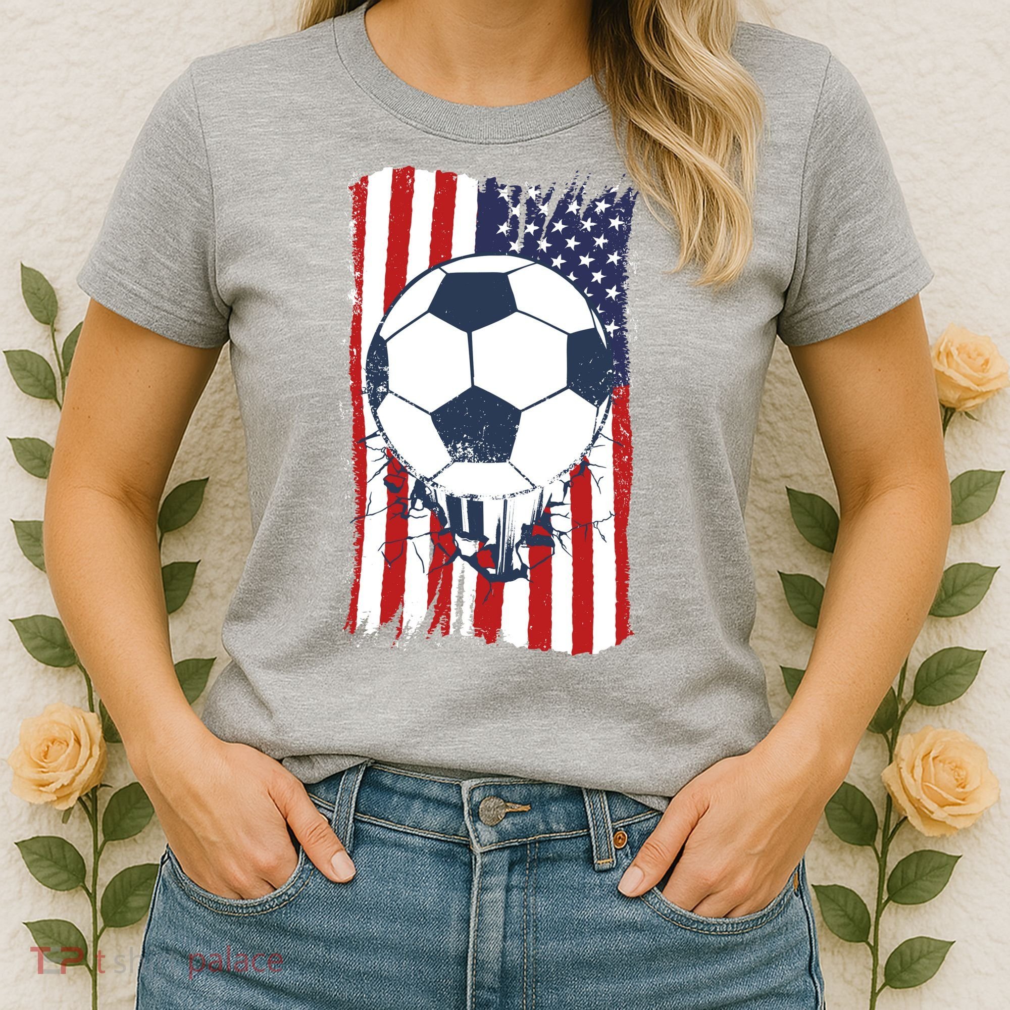 USA Flag Soccer Lover Women's T-Shirt
