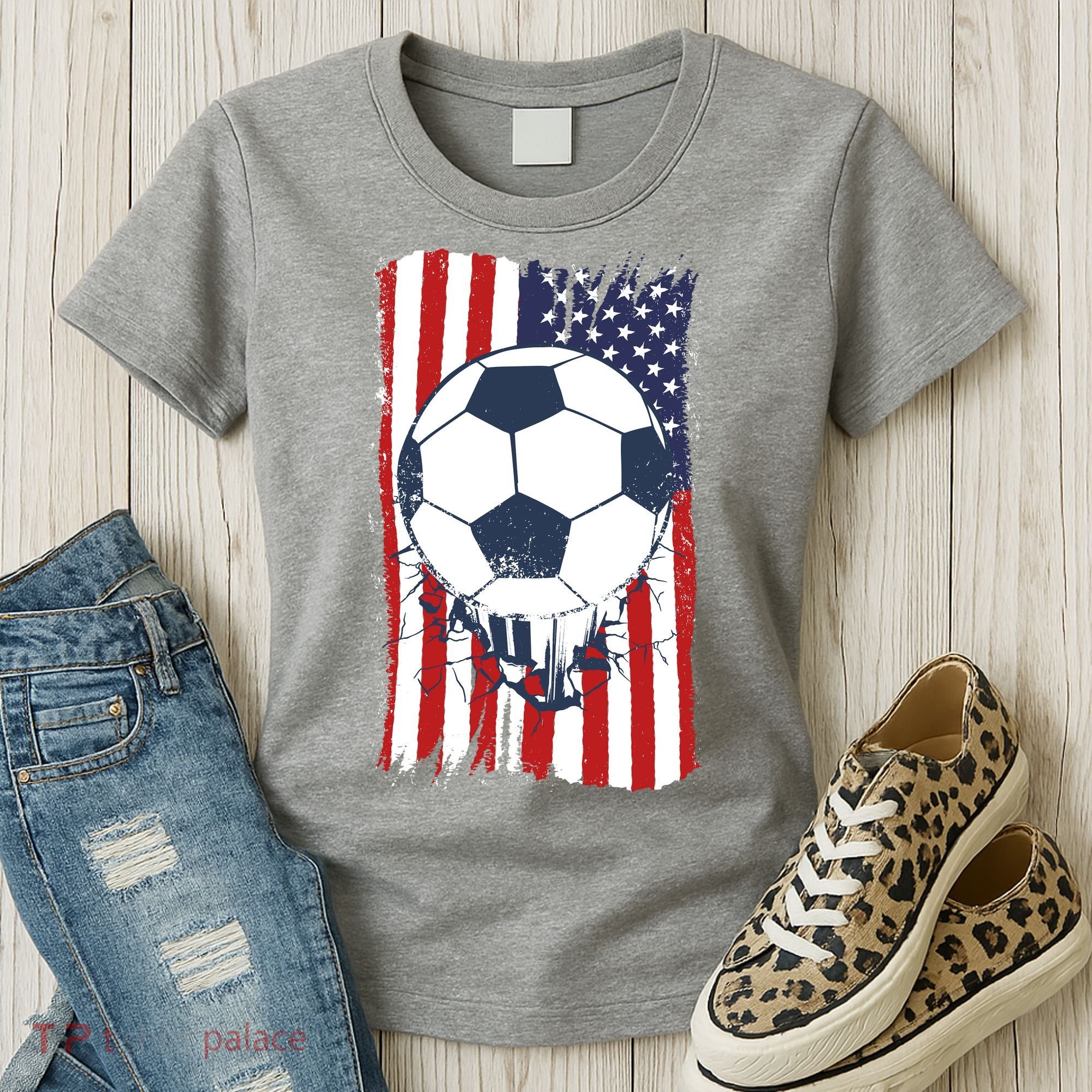 USA Flag Soccer Lover Women's T-Shirt