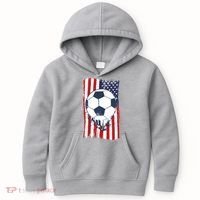 USA Flag Soccer Lover Kids Hoodie thumb 0