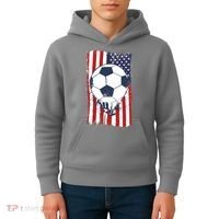 USA Flag Soccer Lover Kids Hoodie thumb 4