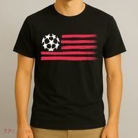 USA Flag Soccer Ball Cool Futbol Equipment T-Shirt thumb 3