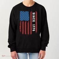 Usa Flag Since 1776 Revolution Declaration Freedom Military Gift Women's Sweatshirt thumb 0