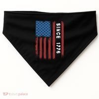 Usa Flag Since 1776 Revolution Declaration Freedom Military Gift USA-Made Doggie Bandana thumb 0