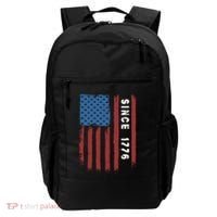 Usa Flag Since 1776 Revolution Declaration Freedom Military Gift Backpack thumb 0