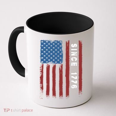 Usa Flag Since 1776 Revolution Declaration Freedom Military Gift Coffee Mug
