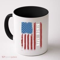Usa Flag Since 1776 Revolution Declaration Freedom Military Gift Coffee Mug thumb 0