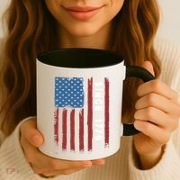 Usa Flag Since 1776 Revolution Declaration Freedom Military Gift Coffee Mug thumb 3