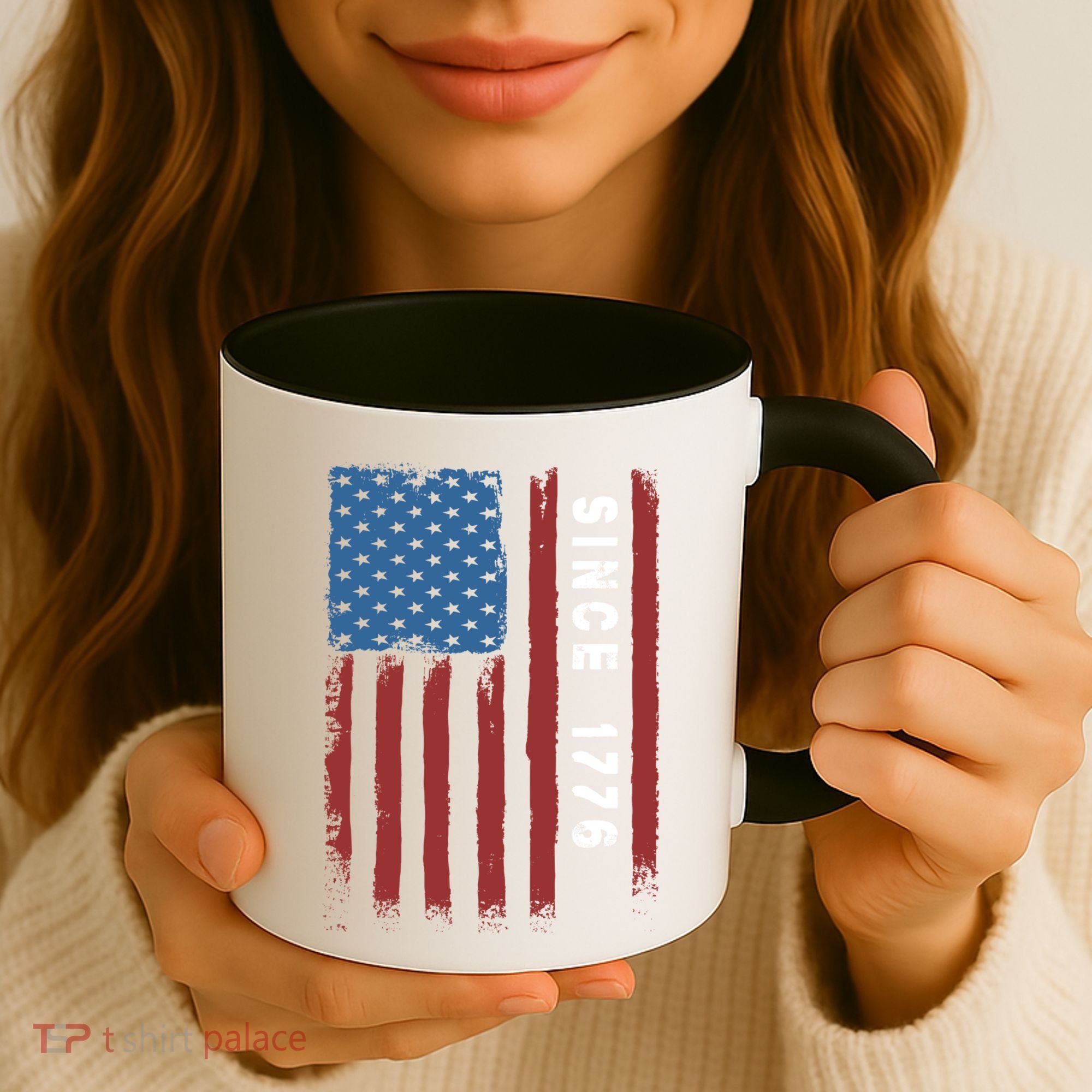 Usa Flag Since 1776 Revolution Declaration Freedom Military Gift Coffee Mug