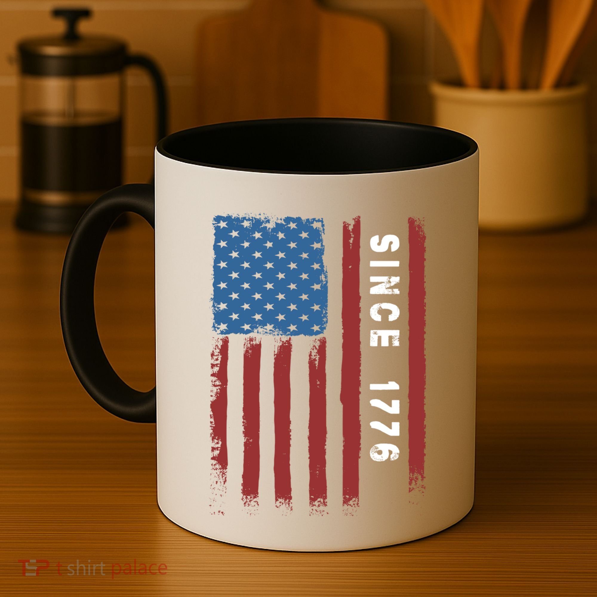 Usa Flag Since 1776 Revolution Declaration Freedom Military Gift Coffee Mug