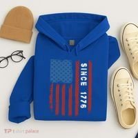Usa Flag Since 1776 Revolution Declaration Freedom Military Gift Hoodie thumb 4