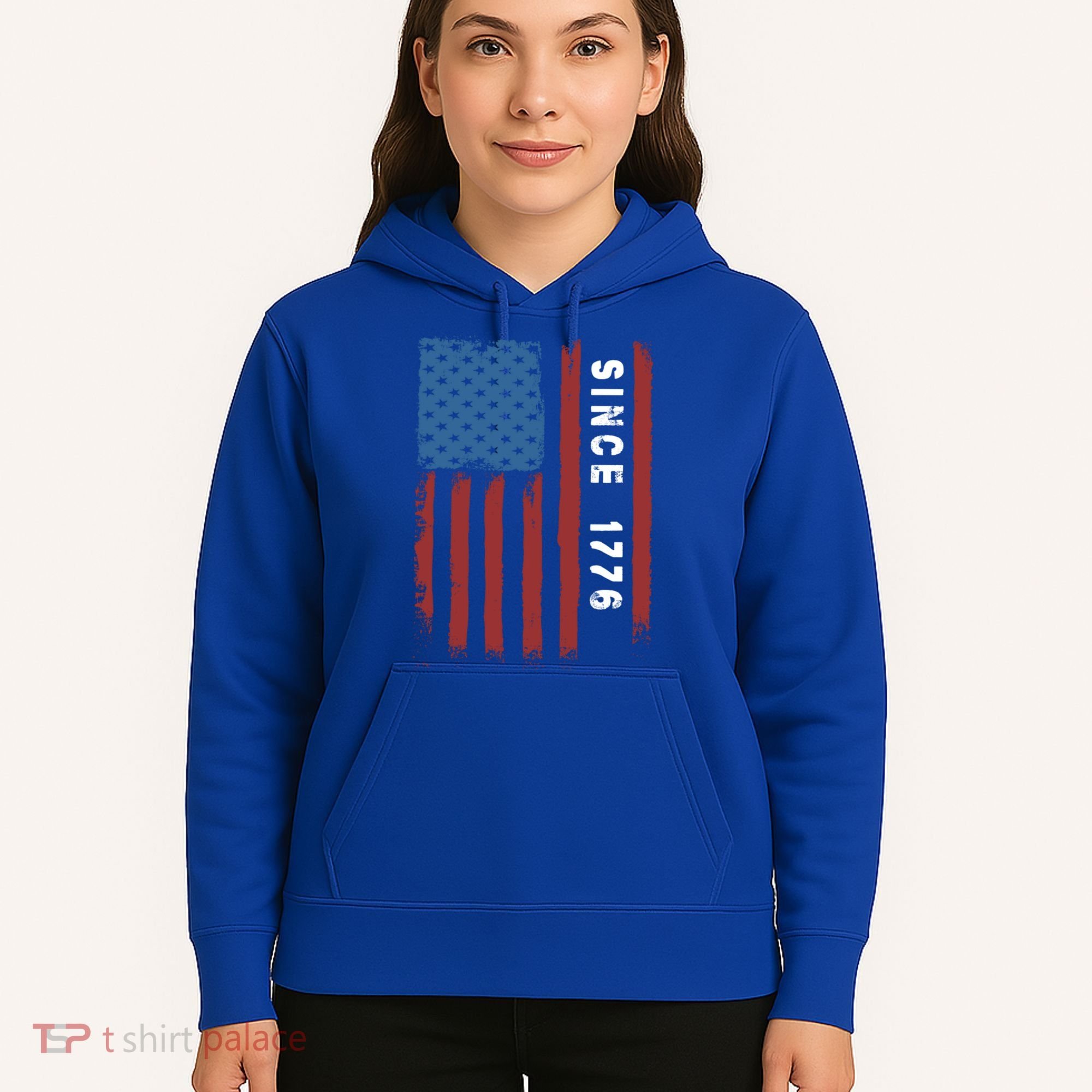 Usa Flag Since 1776 Revolution Declaration Freedom Military Gift Hoodie