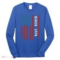 Usa Flag Since 1776 Revolution Declaration Freedom Military Gift Long Sleeve Shirt thumb 0