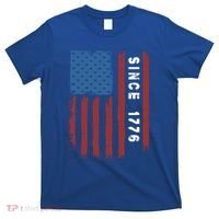 Usa Flag Since 1776 Revolution Declaration Freedom Military Gift T-Shirt thumb 0
