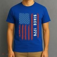 Usa Flag Since 1776 Revolution Declaration Freedom Military Gift T-Shirt thumb 3