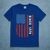 Usa Flag Since 1776 Revolution Declaration Freedom Military Gift T-Shirt thumb 5