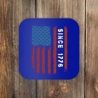 Usa Flag Since 1776 Revolution Declaration Freedom Military Gift Coaster thumb 0
