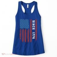 Usa Flag Since 1776 Revolution Declaration Freedom Military Gift Women's Tank Top thumb 0