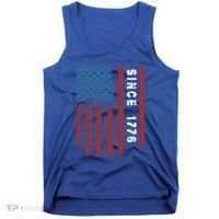 Usa Flag Since 1776 Revolution Declaration Freedom Military Gift Tank Top thumb 0