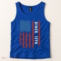 Usa Flag Since 1776 Revolution Declaration Freedom Military Gift Tank Top thumb 2