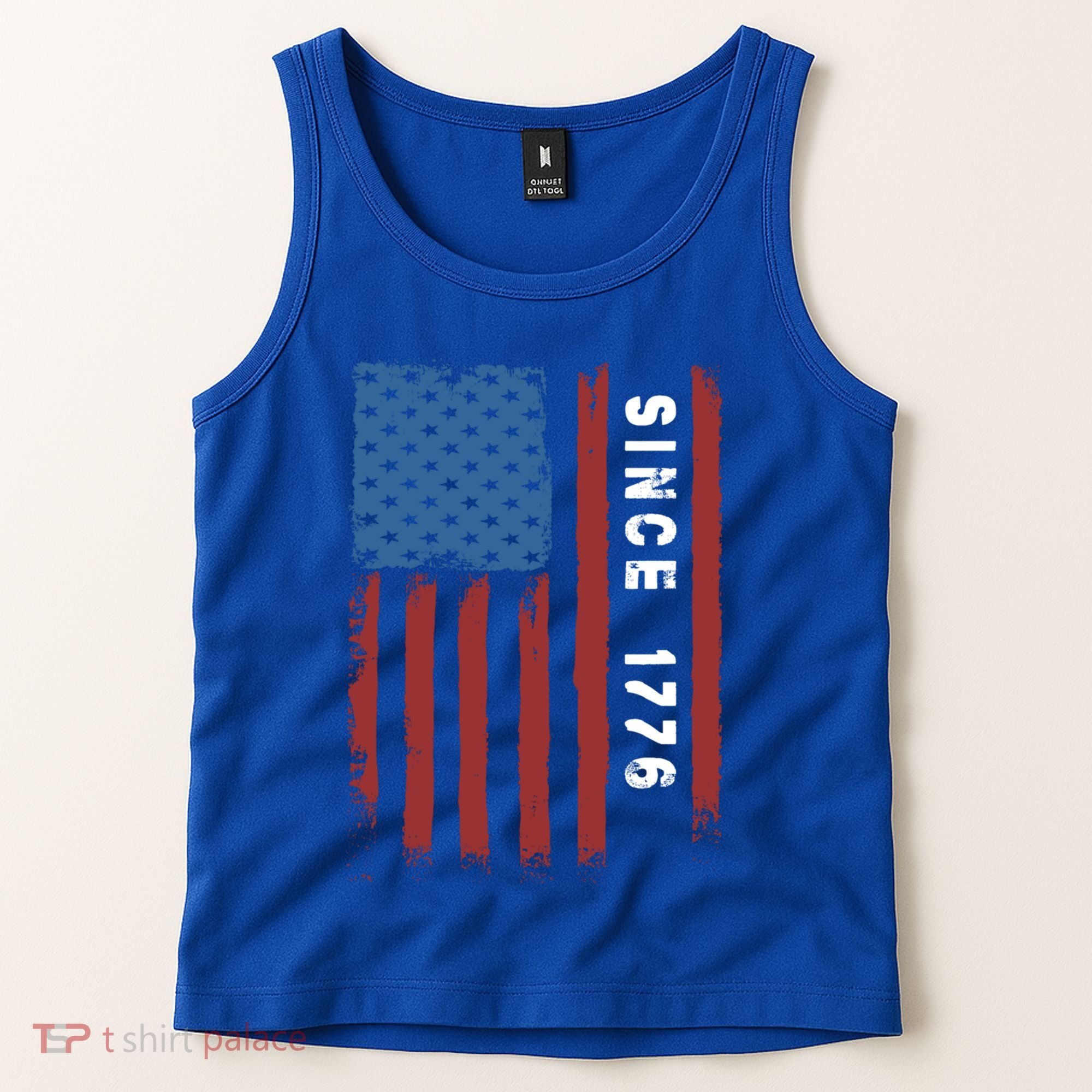 Usa Flag Since 1776 Revolution Declaration Freedom Military Gift Tank Top