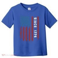 Usa Flag Since 1776 Revolution Declaration Freedom Military Gift Toddler T-Shirt thumb 0