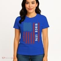 Usa Flag Since 1776 Revolution Declaration Freedom Military Gift Women's T-Shirt thumb 4