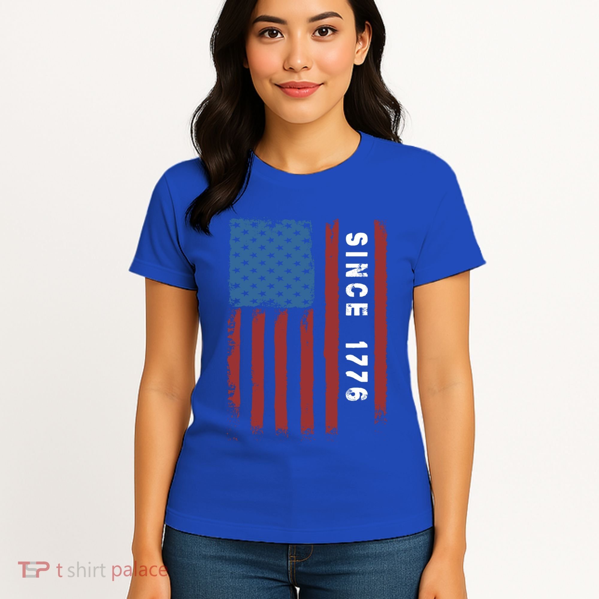 Usa Flag Since 1776 Revolution Declaration Freedom Military Gift Women's T-Shirt