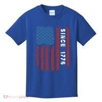 Usa Flag Since 1776 Revolution Declaration Freedom Military Gift Kids T-Shirt thumb 0