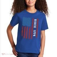 Usa Flag Since 1776 Revolution Declaration Freedom Military Gift Kids T-Shirt thumb 2