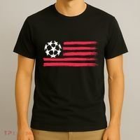 Usa Flag Soccer Ball Cool Futbol Equipment Women T-Shirt thumb 3