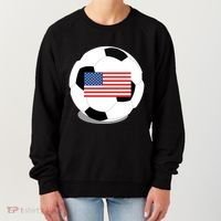 Usa Flag Soccer Fan Long Sleeve Women's Sweatshirt thumb 0